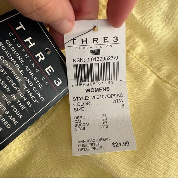 Vibrant Yellow Capris Womens Size 8 new - Picture 5 of 10